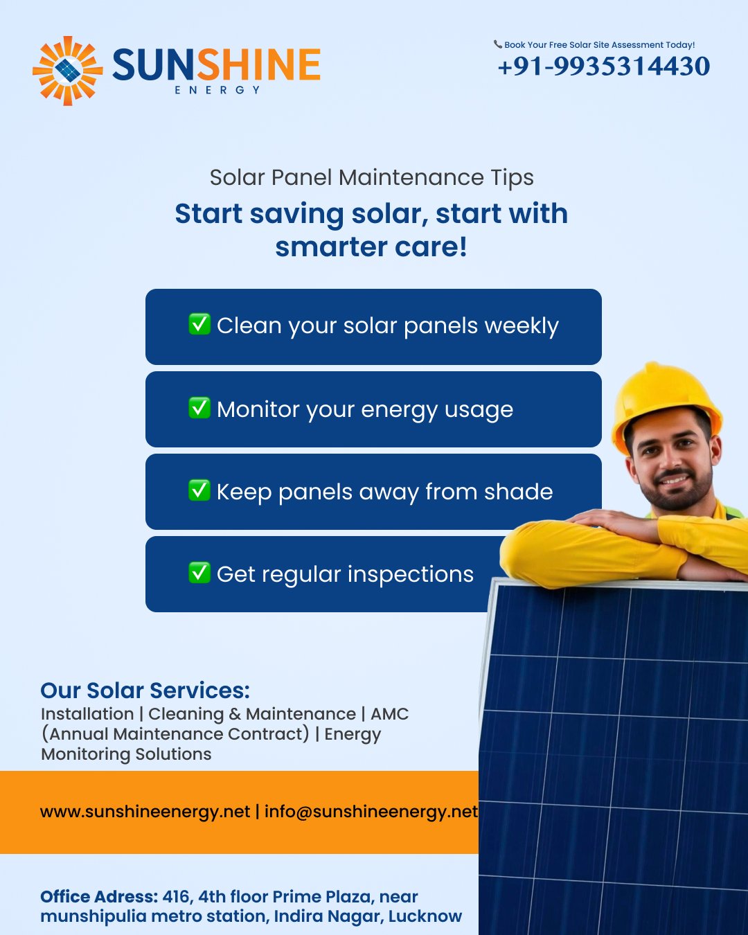 Start saving solar, start with smarter care!