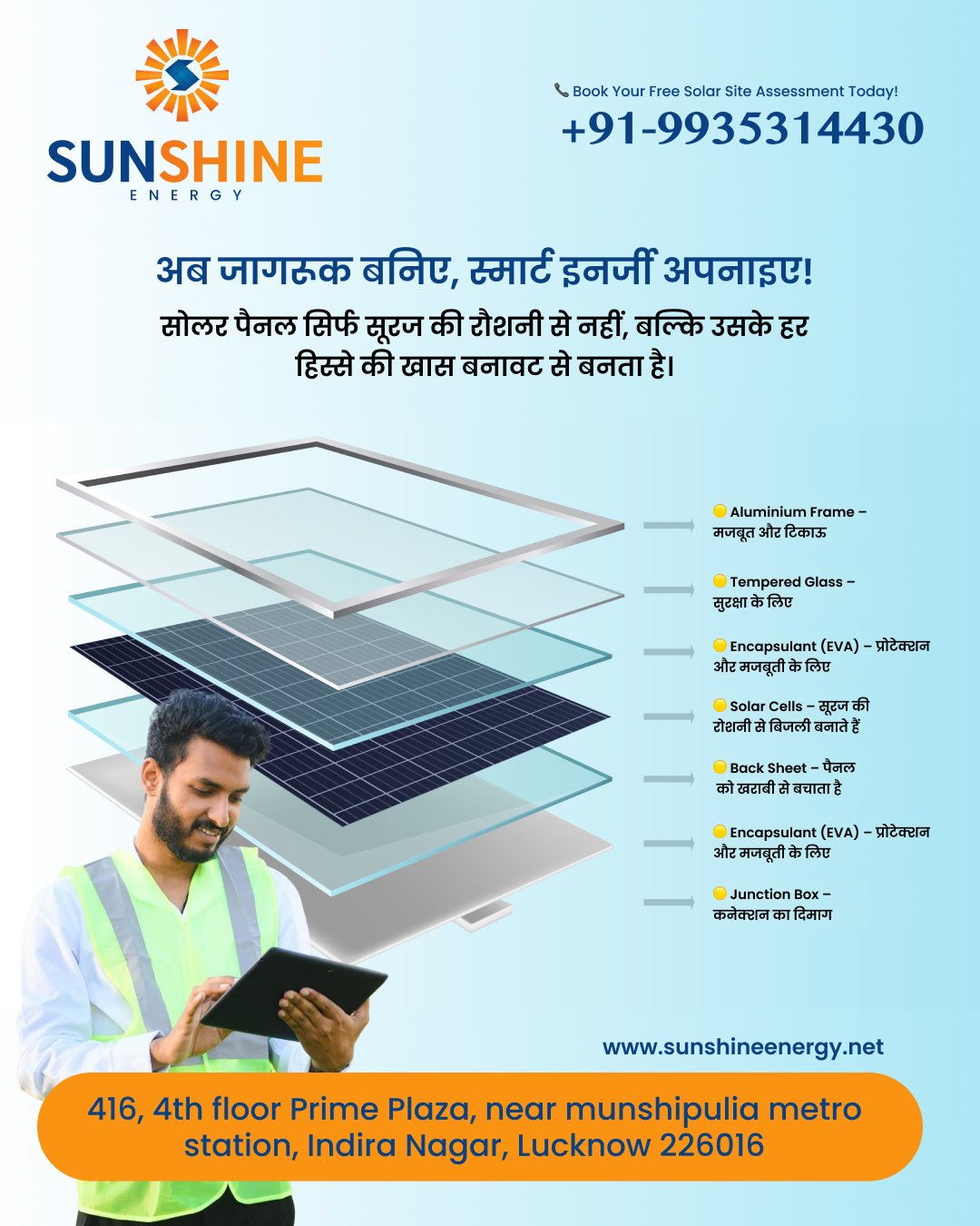 सोलर पैनल सिर्फ सूरज की रौशनी से नहीं, बल्कि उसके हर हिस्से की खास बनावट से बनता है।